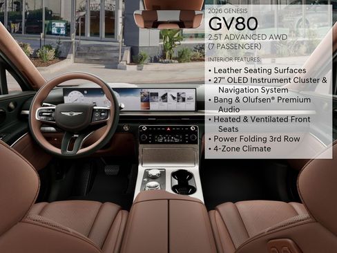 New 2026 Genesis GV80 2.5T Advanced AWD/4WD image 21
