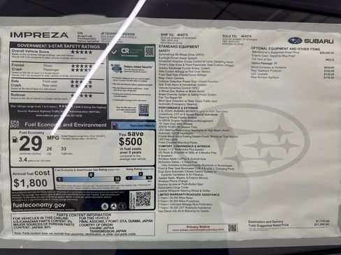 New 2025 Subaru Impreza RS image 24