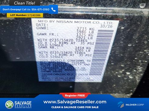 Used 2017 Nissan Pathfinder Platinum FWD image 16