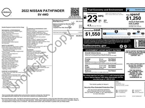 Used 2022 Nissan Pathfinder SV AWD/4WD image 6