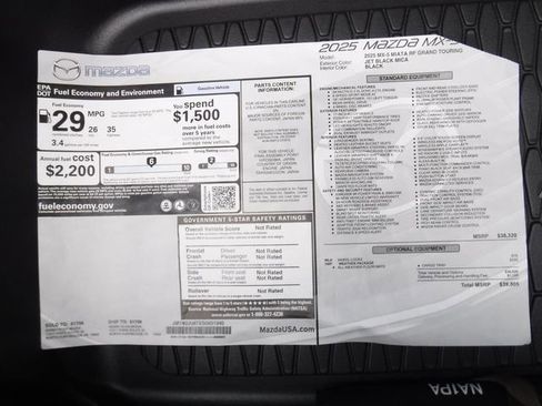 Used 2025 MAZDA MX-5 Miata RF Grand Touring w/ Weather Package image 48