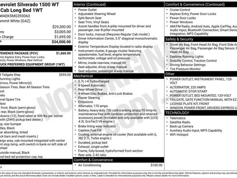 Used 2021 Chevrolet Silverado 1500 W/T w/ WT Convenience Package RWD image 6