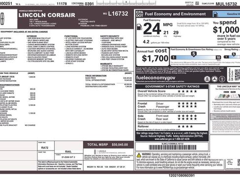 Certified 2021 Lincoln Corsair AWD w/ Premium Package image 40