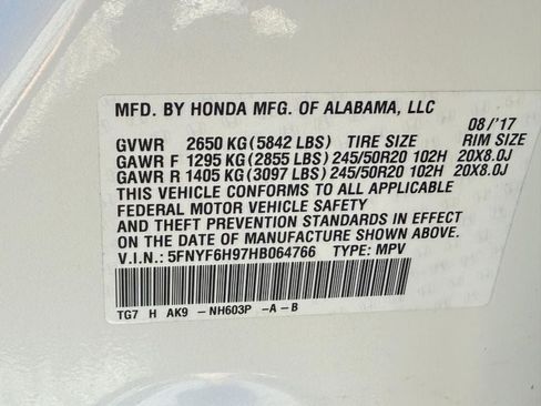 Used 2017 Honda Pilot Touring image 27