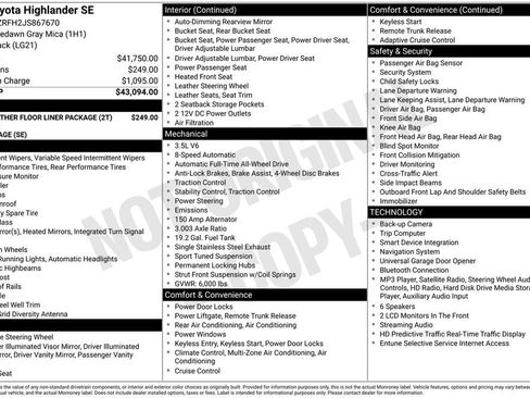 Certified 2018 Toyota Highlander SE AWD/4WD image 32