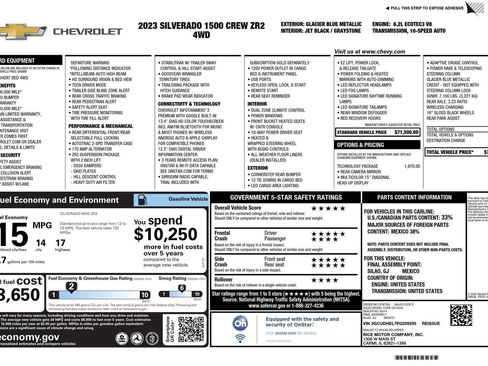 Used 2023 Chevrolet Silverado 1500 ZR2 w/ Technology Package image 72