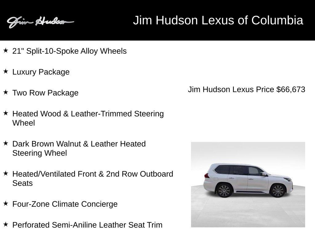 Certified 2020 Lexus LX 570 4WD w/ Luxury Package image 3