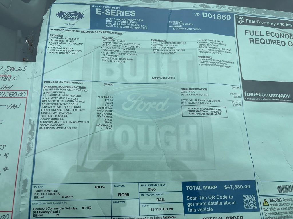 New 2027 Ford E-450 and Econoline 450 Super Duty w/ Power Equipment Group RWD image 12