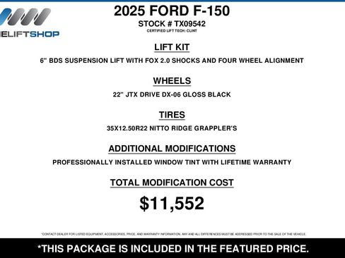 Used 2025 Ford F150 Platinum w/ Equipment Group 702A High AWD/4WD image 2