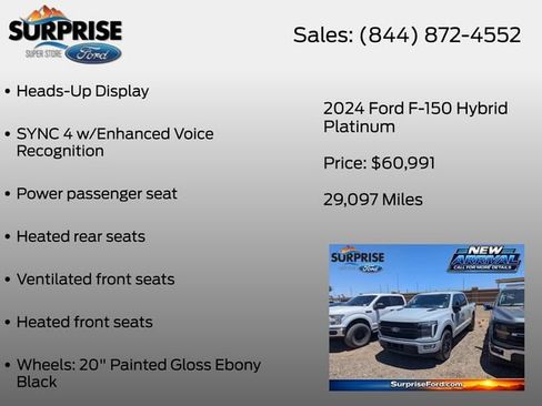 Used 2024 Ford F150 Platinum w/ Equipment Group 702A High AWD/4WD image 23