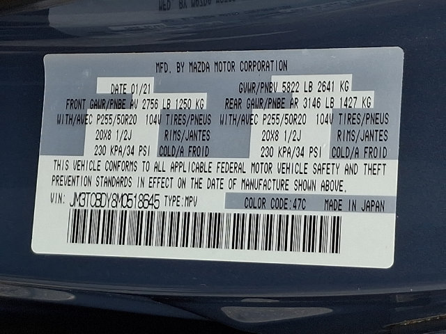 Used 2021 MAZDA CX-9 Carbon Edition AWD/4WD image 29