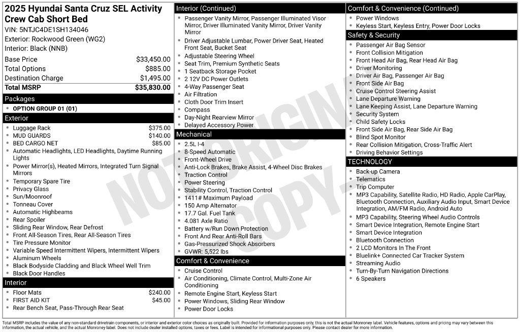 Used 2025 Hyundai Santa Cruz SEL FWD image 22