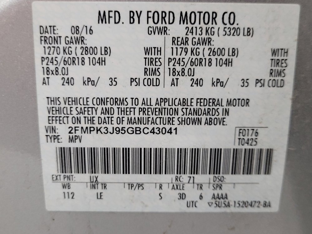 Used 2016 Ford Edge SEL w/ Equipment Group 201A FWD image 33