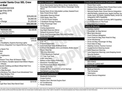 Used 2023 Hyundai Santa Cruz SEL w/ Activity Package AWD/4WD image 30