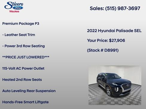 Used 2022 Hyundai Palisade SEL w/ Premium Package AWD/4WD image 28