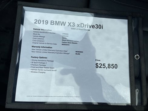 Used 2019 BMW X3 xDrive30i w/ M Sport Package 2 image 18