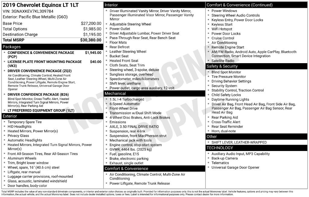 Used 2019 Chevrolet Equinox LT FWD image 6