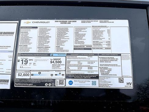 New 2026 Chevrolet Silverado 1500 Custom AWD/4WD image 11