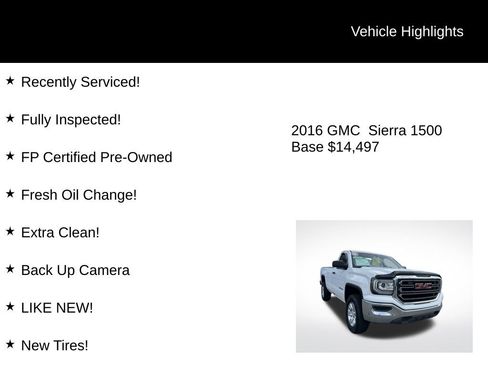Used 2016 GMC Sierra 1500 2WD Regular Cab image 2