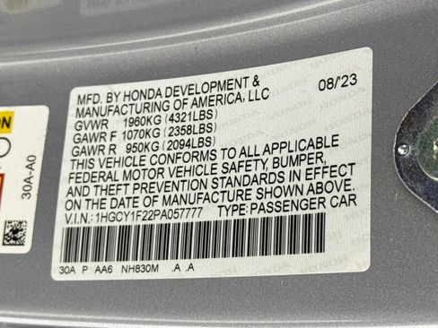 Certified 2023 Honda Accord LX image 29
