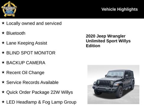 Used 2020 Jeep Wrangler Unlimited Sport AWD/4WD image 2