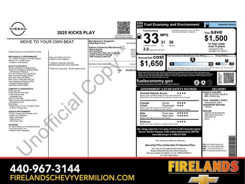 Used 2025 Nissan Kicks Play S image 2