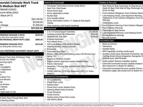 Used 2024 Chevrolet Colorado W/T w/ WT Convenience Package II AWD/4WD image 2