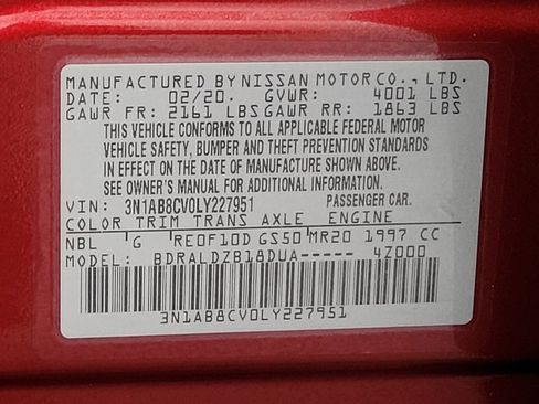 Used 2020 Nissan Sentra SV w/ Trunk Package FWD image 33