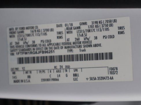 Used 2018 Ford F150 Raptor w/ Equipment Group 801A Mid image 27