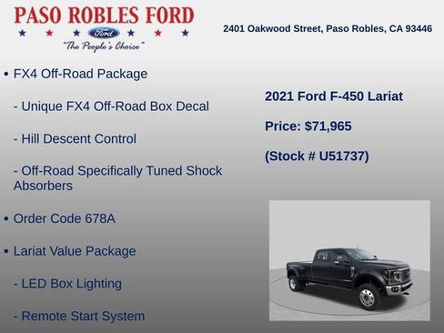 Used 2021 Ford F450 Lariat w/ Lariat Value Package AWD/4WD image 5