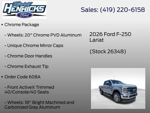 New 2026 Ford F250 Lariat w/ Lariat Premium Package AWD/4WD image 12