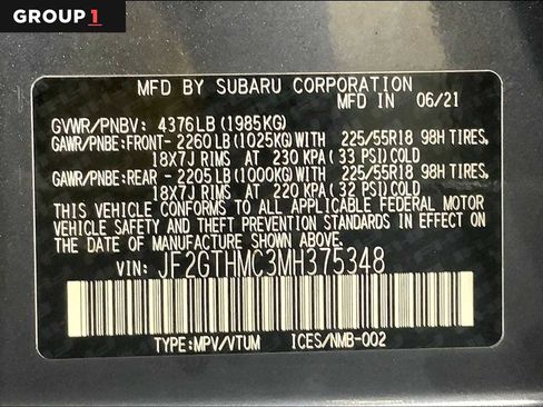 Certified 2021 Subaru Crosstrek 2.5i Limited w/ Moonroof Package 1 image 36