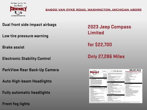 Used 2023 Jeep Compass Limited w/ Elite Group AWD/4WD image 6
