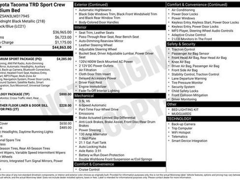 Used 2020 Toyota Tacoma TRD Sport w/ TRD Premium Sport Package image 13