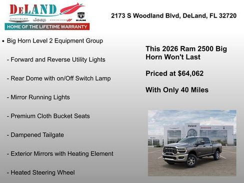 New 2026 RAM 2500 Big Horn AWD/4WD image 24