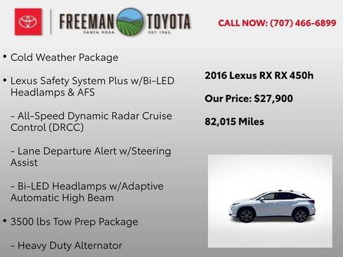 Used 2016 Lexus RX 450h AWD w/ Cold Weather Package image 5