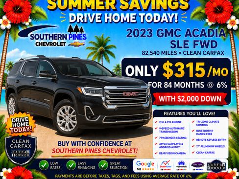 Used 2023 GMC Acadia SLE w/ Driver Convenience Package FWD image 5