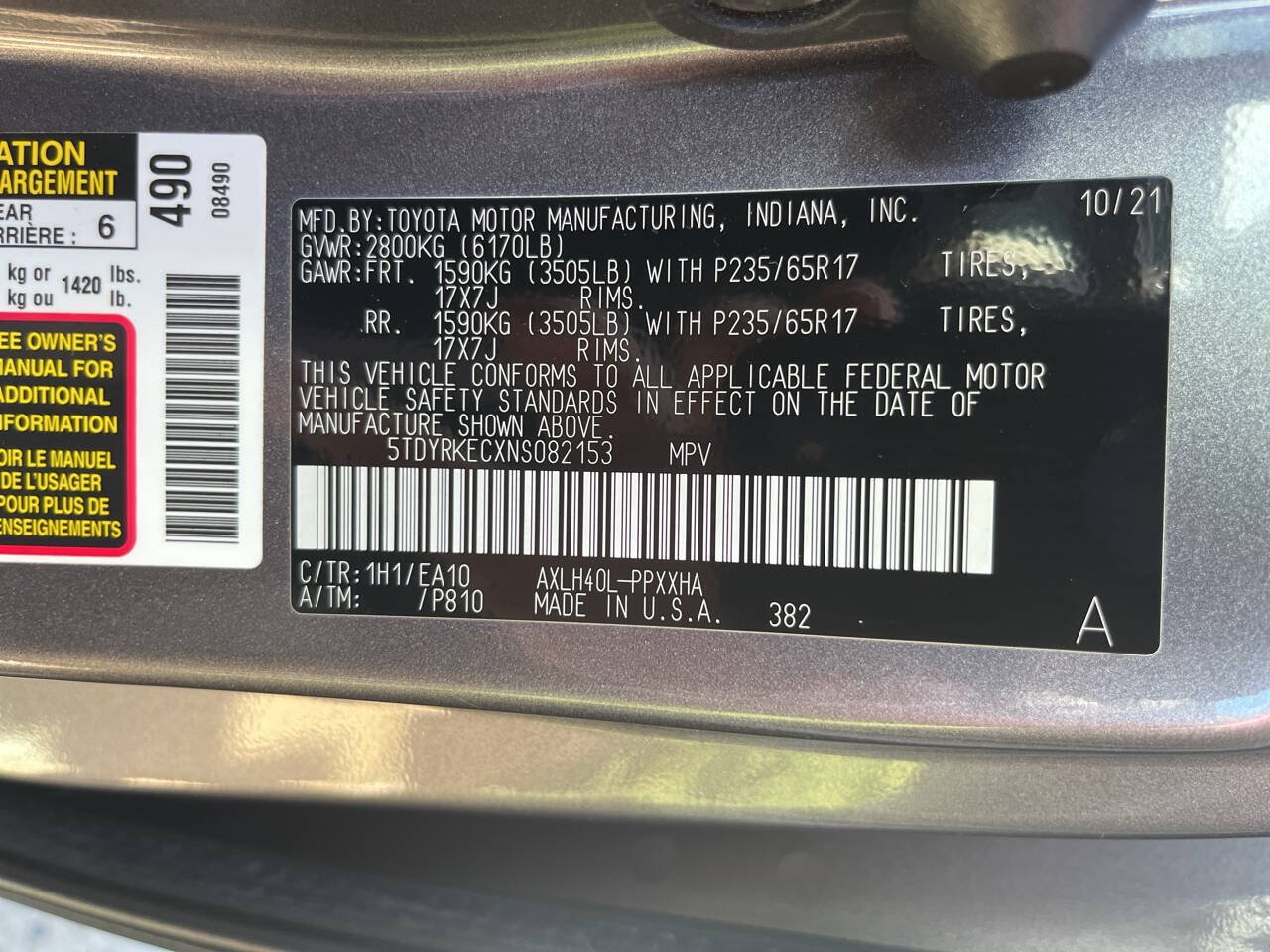 Used 2022 Toyota Sienna XLE FWD image 16