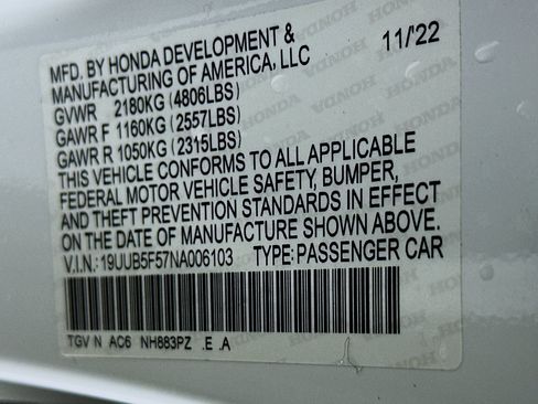 Used 2022 Acura TLX w/ A-SPEC Pkg FWD image 12