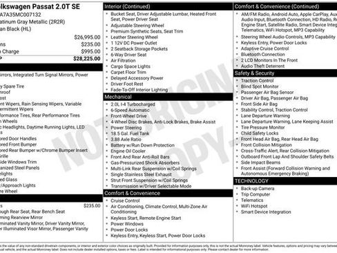 Used 2021 Volkswagen Passat 2.0T SE image 27