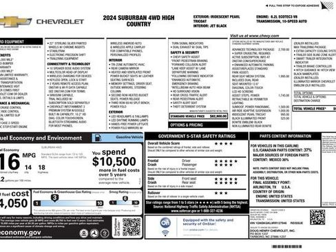 Used 2024 Chevrolet Suburban High Country w/ Advanced Technology Package AWD/4WD image 4