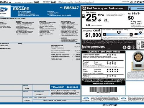 Used 2016 Ford Escape S FWD image 24