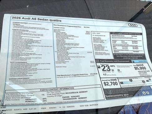 New 2026 Audi A6 Premium Plus image 19