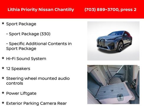 Used 2023 BMW iX xDrive50 w/ Sport Package AWD/4WD image 18