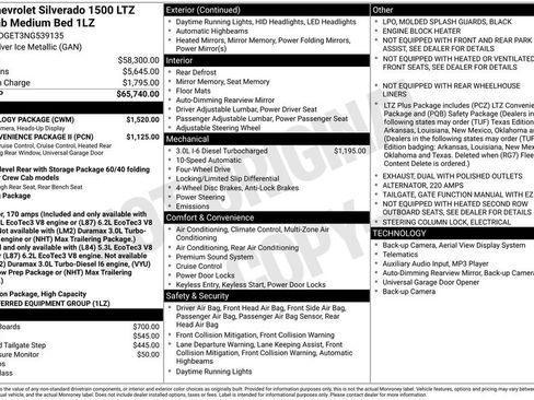 Used 2022 Chevrolet Silverado 1500 LTZ w/ Technology Package image 10