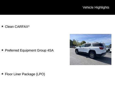 Used 2019 GMC Acadia SLT w/ LPO, Floor Liner Package AWD/4WD image 11