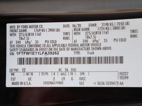 Used 2020 Ford F150 XLT w/ Equipment Group 302A Luxury AWD/4WD image 72