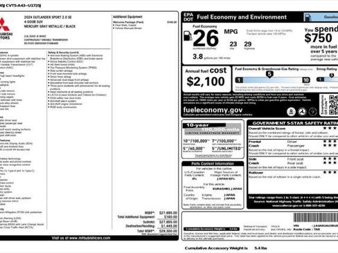 Used 2024 Mitsubishi Outlander Sport SE image 4