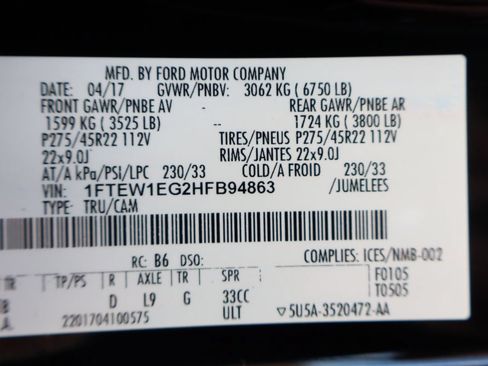 Used 2017 Ford F150 Limited AWD/4WD image 46
