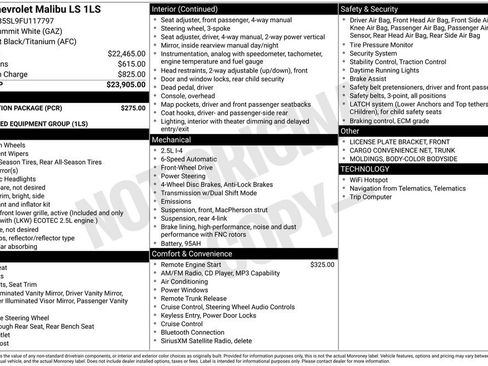 Used 2015 Chevrolet Malibu LS w/ Protection Package FWD image 31
